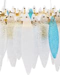 Miniatyrbillede 6 af 9: Lysekrone Multifarvet Glas ø 60 cm Moderne Krystallysekrone Prisme Design Chandelier til Spisebord Pendel Lampe