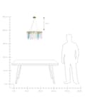 Miniatyrbillede 9 af 9: Lysekrone Multifarvet Glas ø 60 cm Moderne Krystallysekrone Prisme Design Chandelier til Spisebord Pendel Lampe