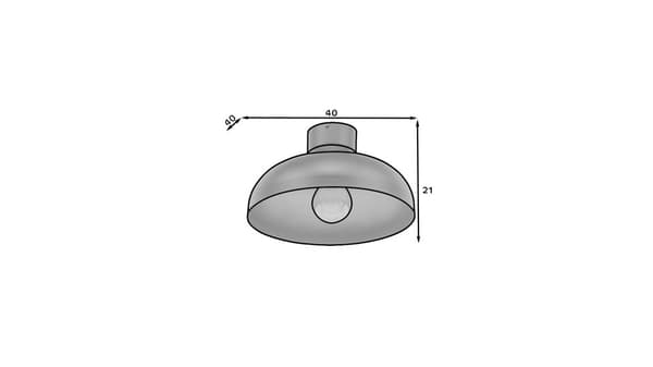 Loftslampe Merel sort