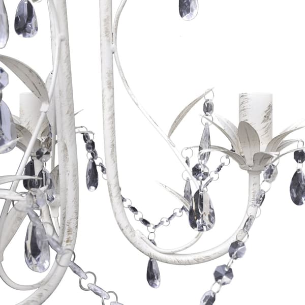 krystallysekroner 2 stk. elegant hvid