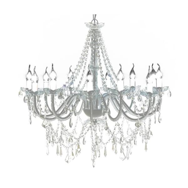 Chandelier Maria Theresa, 12-arm Hvid