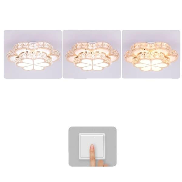 Kristallkrona, Blomdesignad, LED-belysning, Typ C, utbytbar