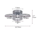 Miniatyrbild 2 av 2: Kristall Taklampa, LED Belysning, Modern Design, 5 huvuden, kallt vitt