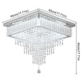 Miniatyrbild 2 av 2: Kristall Taklampa, LED Belysning, Modern Design, 5 huvuden, kallt vitt