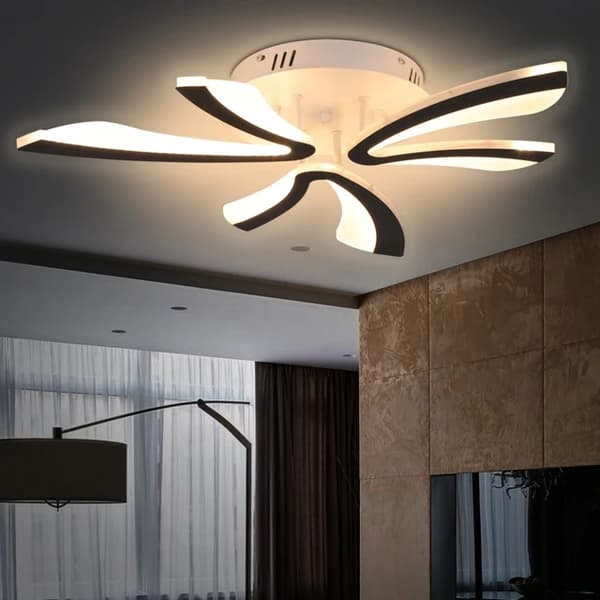 LED Lysekrone Lys, Moderne Design, Akryl Materiale, 5 kronblade hvid, Kold Hvid