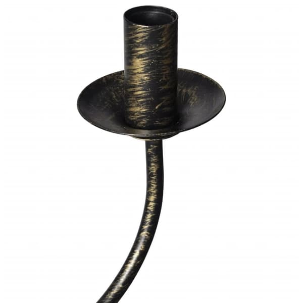 Kristallkrona antiksvart metall 8 x E14 socklar -  Takkronor