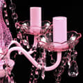 Miniatyrbild 8 av 10: vidaXL Takkrona med kristaller 5 glödlampor rosa -  Takkronor