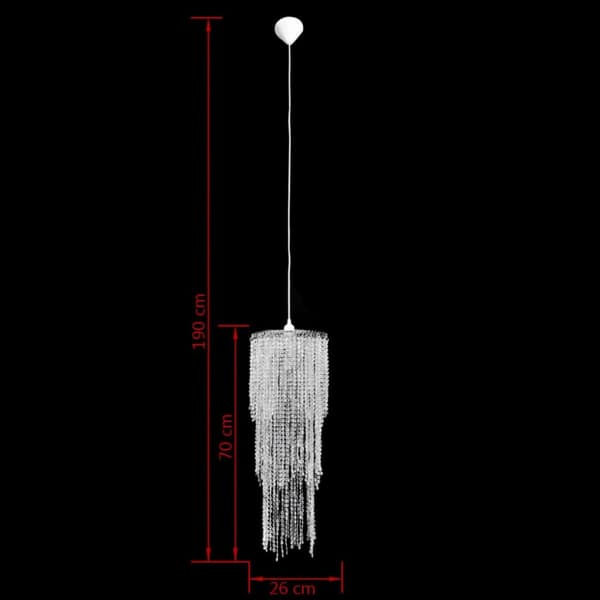 Lysekroner - Krystalvedhæng lysekrone 26 x 70 cm