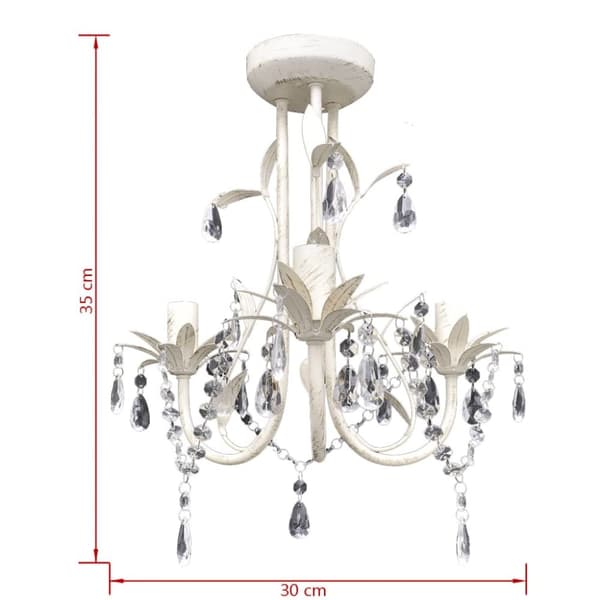 Krystallysekrone elegant hvid - Loftslampe - Loftslamper - Home & Living