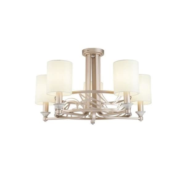 Lustre - VITTORIA - Grädde med guld - 5 ljus - E14 - 40W - Inomhus