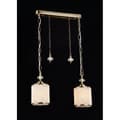 Miniatyrbild 3 av 3: Utsökt 4-Light Suspension Chandelier, skålformad, svartfärgad metallram, vitfärgade taklampor i glas, för