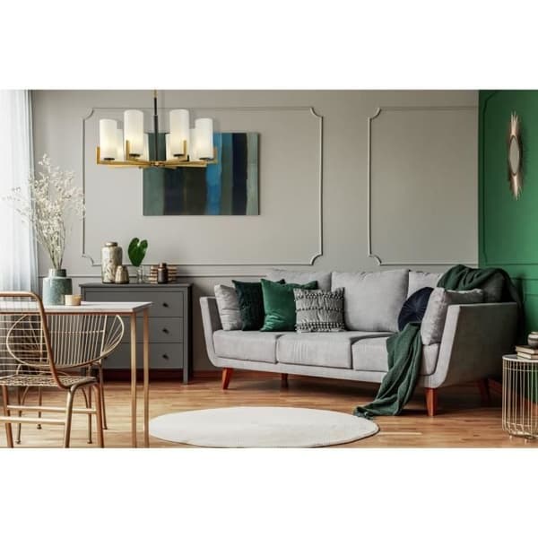 Moderna ljuskrona - Maytoni - Fortano - 8 lampor - Mässing - Glasskärm - Nutida design