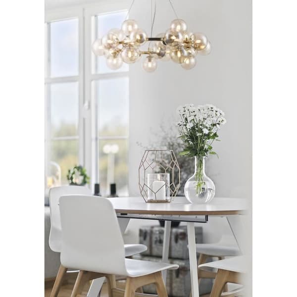 Pendellampa - Maytoni - Modern belysning - Guldmetall - Glas - 25 G9-lampor