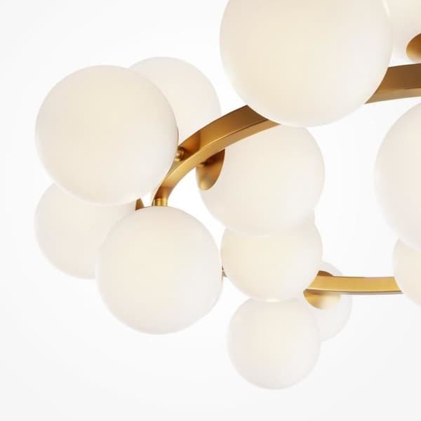 Maytoni Dallas 25-Light Gold Globe Modern taklampa, matt vit skärm, G9