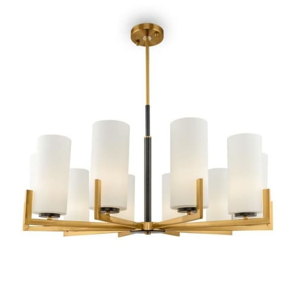 Moderna ljuskrona - Maytoni - Fortano - 10 glödlampor - Glas - Mässing - Samtida design
