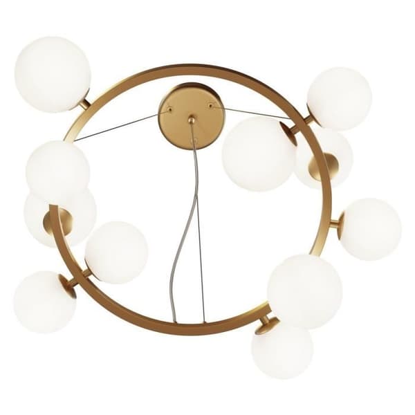 Maytoni Dallas Modern 1 Globe guld taklampa, matt vit skugga, G9