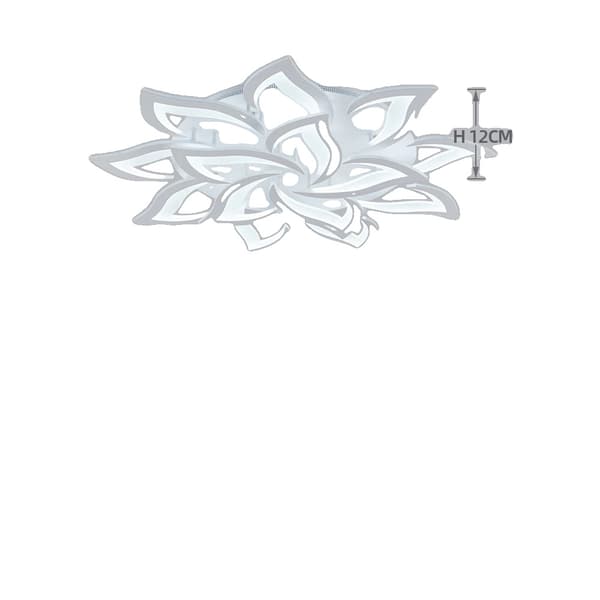 130W Moderni LED-kattolamppu, säädettävä värintoisto, korkea kirkkaus 11700LM,musta WHITE