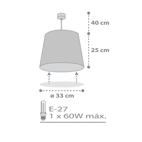 Dalber - Barnhängande lampa - Starlight - Stjärnmönster, L 33 cm, H 25 cm, Vit