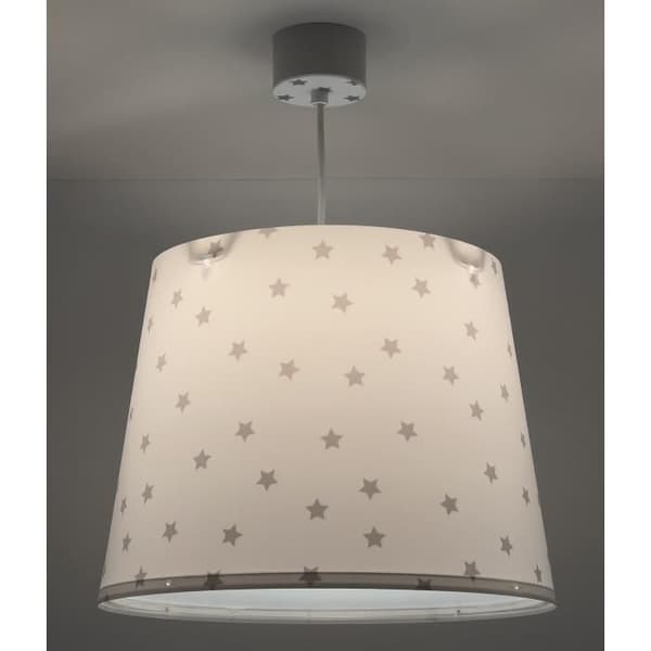 Dalber - Barnhängande lampa - Starlight - Stjärnmönster, L 33 cm, H 25 cm, Vit