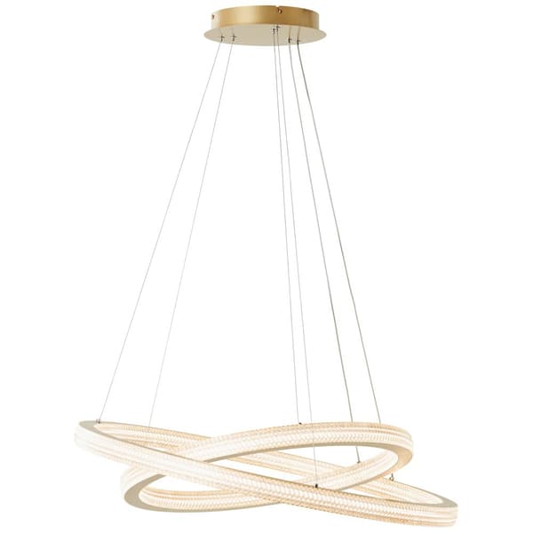 Brilliant Calvi LED taklampa 80cm matt guld aluminium/plast fjärrkontroll Internt dimbar via fjärrkontroll 82 W LED integrerad (ljusflöde: 11200lm, lj