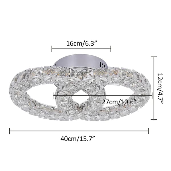 K9 Crystal Taklampa, Bytbar Ljusfärg, Modern Infälld Design,föränderlig, 58W