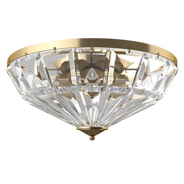 Maytoni Facet Neoclassic Bowl Guld Semi-Flush Mount Taklampa Guld, Transparent