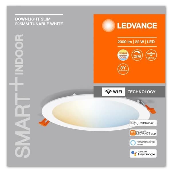 Lampa LED - LEDVANCE - SMART NEDRE FÄRDLJUS - 22 W - Vit - E27