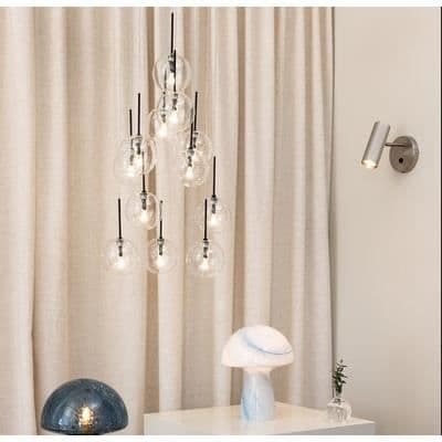 Upphängning - SKYFALL - Glaskula - 12 G4-lampor - Justerbar 33-213 cm - Modernt Design