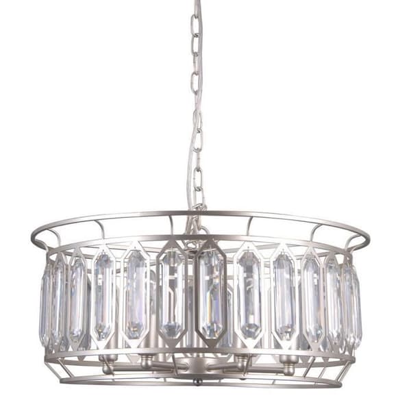 Italux Priscilla - Modern hängande pendel champagne silver 6 ljus, E14