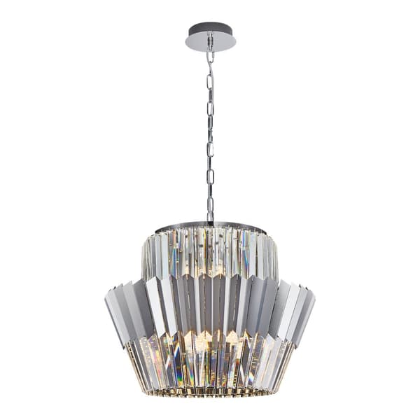 DONNA CHROME lysekrone 12xE14