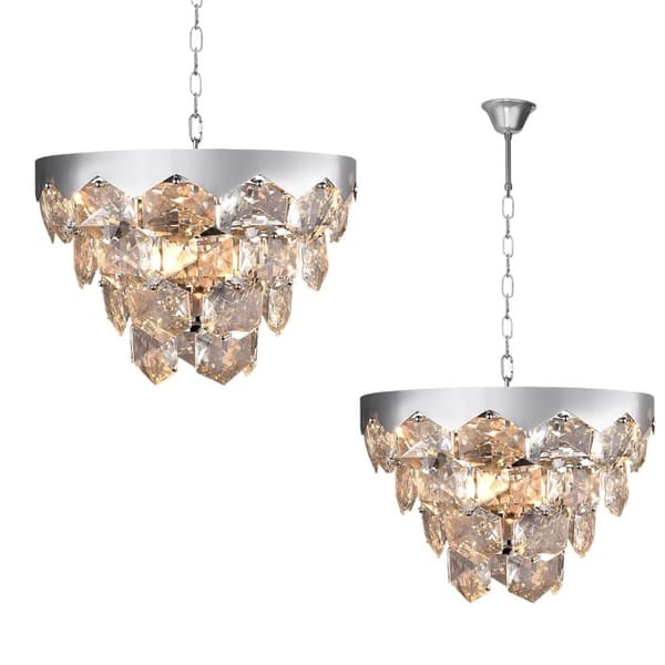 GRACE CHROME lysekrone 6xE14