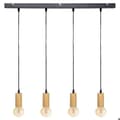 Miniatyrbild 1 av 6: Ays Natural Wooden Pendel Lamp L 80 - ATMOSPHERA - Svart - 1 glödlampa