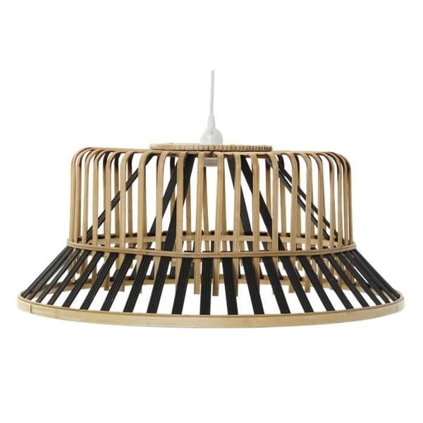 svart brun bambu taklampa 50 w
