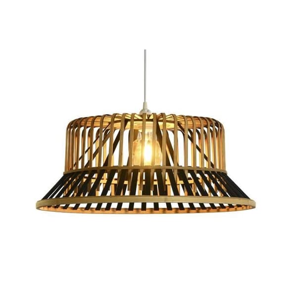 svart brun bambu taklampa 50 w