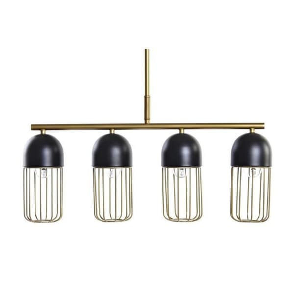taklampa svart guld 220 v 50 b (60 x 11 x 26 cm)