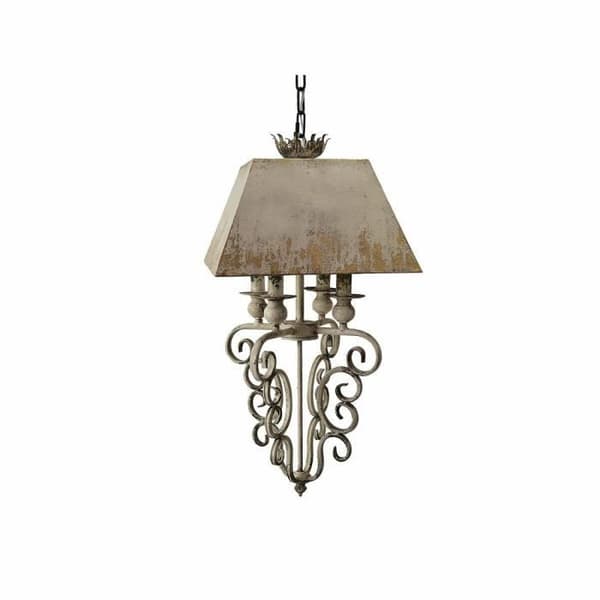 neoklassisk taklampa i metall (37,5 x 37,5 x 73,5 cm)