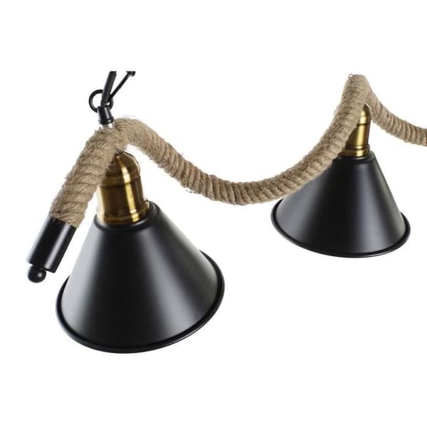 upphängning naturligt svart metallrep 50 w (85 x 18 x 20 cm)