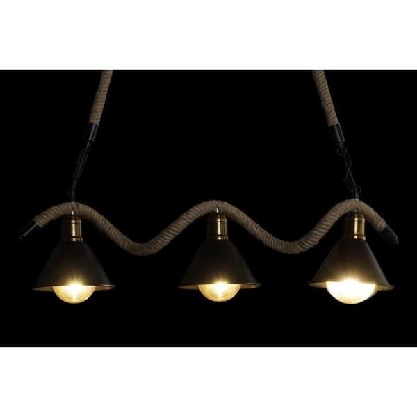 upphängning naturligt svart metallrep 50 w (85 x 18 x 20 cm)