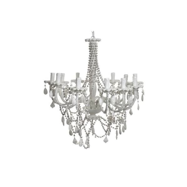 200W taklampa i vit metall (70 x 70 x 63 cm)
