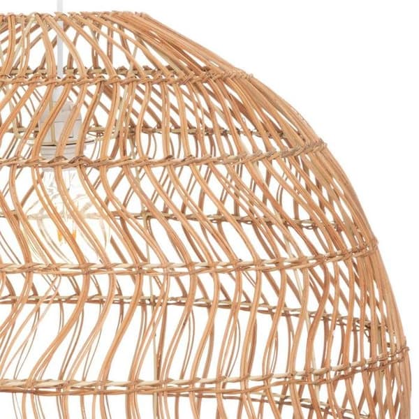 Rotting och metall taklampa ATMOSPHERA - D 58 cm - Beige