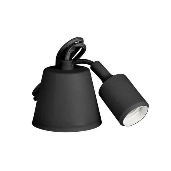 Svart silikonhänge - EDM - E27-sockel - För LED- eller glödlampor upp till 60W
