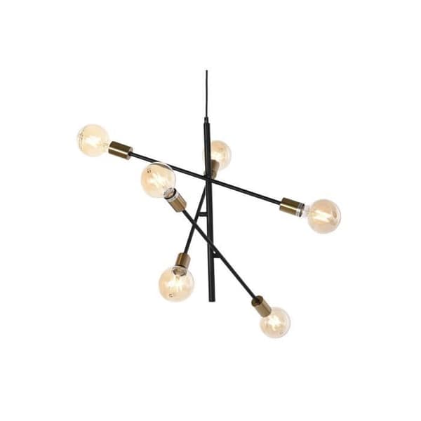 upphängning 60 x 52 x 50 cm svart guld metall 50 w