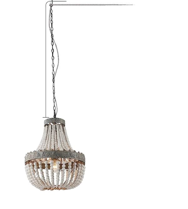 Træperle Lysekrone, Stilfuldt Vintage Design, Justerbare Belysningsmuligheder,YY-P141001SS-CT
