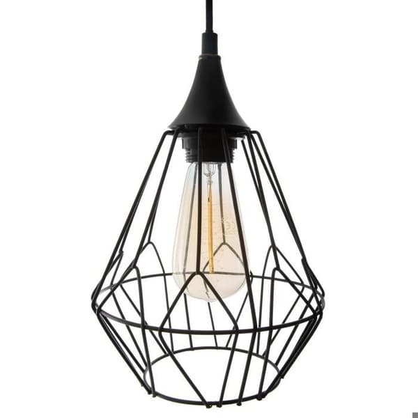 Taklampa i metall - ATMOSPHERA - Kaore - Svart - H 80 cm