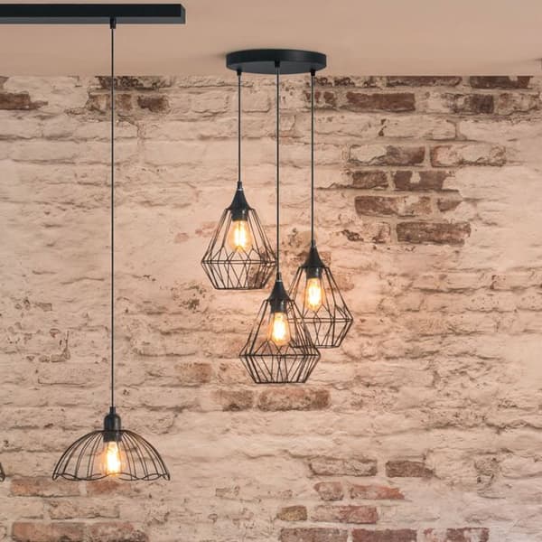 Taklampa i metall - ATMOSPHERA - Kaore - Svart - H 80 cm