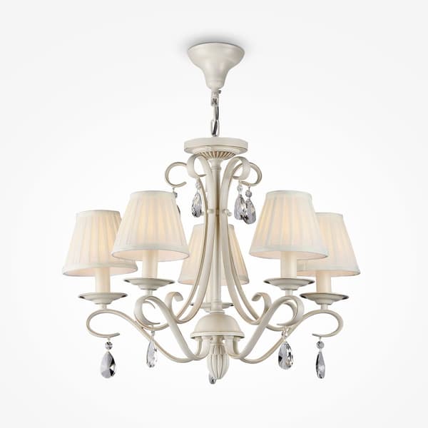 Brionia Lysekrone E14x5 40W Hvid Metal 58 cm IP20 Klassisk