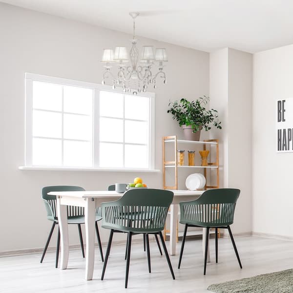 Grace - Ljuskrona E14x6, 40W, vit, klassisk stil