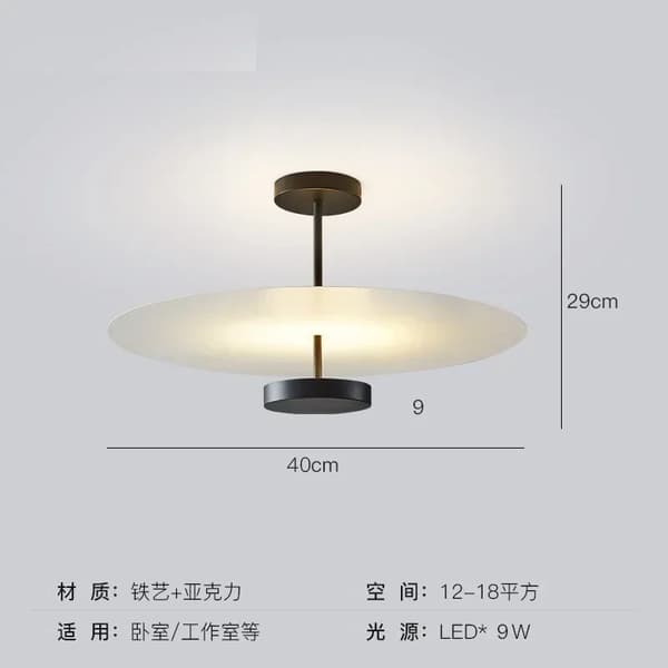LED-krona, modern stil, energieffektiv,Neutralt ljus, svart 40 cm