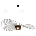 Miniatyrbild 1 av 4: INN Pendellampa 220v 60cm justerbar lampa i 3 färger LED-upphängning halmhatt form ljuskrona vertigo suspensio