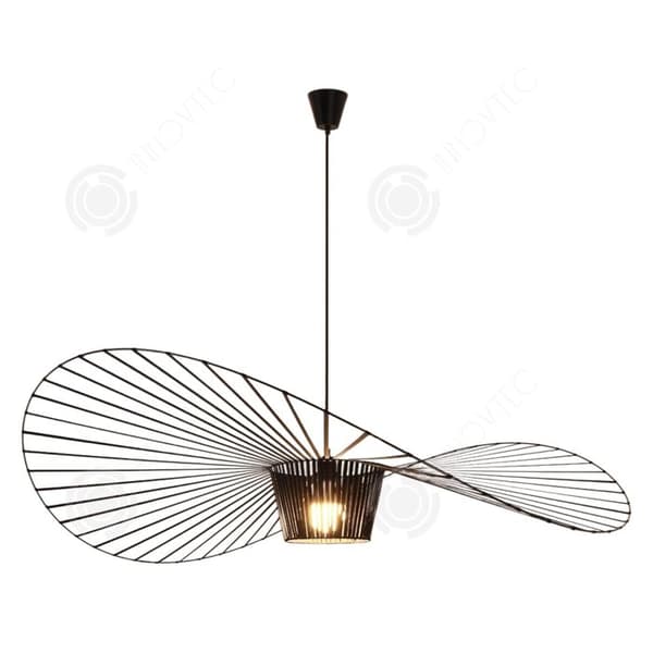 INN Pendellampa 220v 60cm justerbar lampa i 3 färger LED-upphängning halmhatt form ljuskrona vertigo suspensio